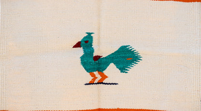 NAVAL - Ivory and Tangerine Orange (Mor) - 1.5 x 1.5 ft