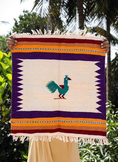 NAVAL - Purple and Turquoise (Mor) - 2 x 2 ft