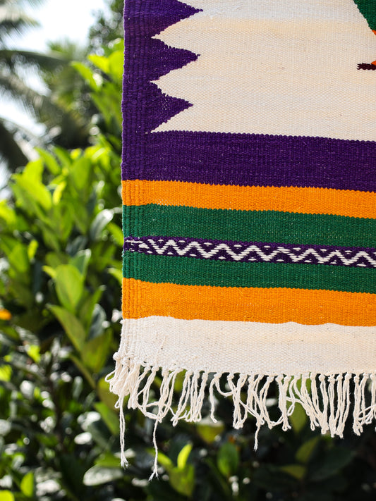 NAVAL - Purple and Emarald Green (Mor) - 2 x 2 ft