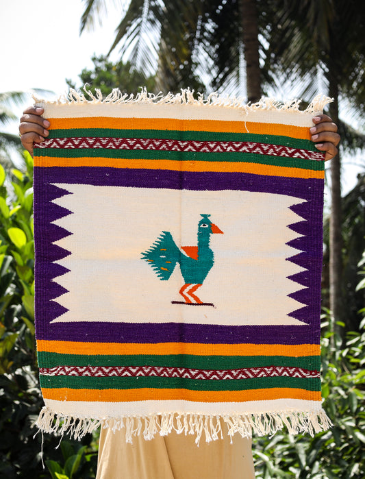 NAVAL - Purple and Turquoise (Mor) - 2 x 2 ft
