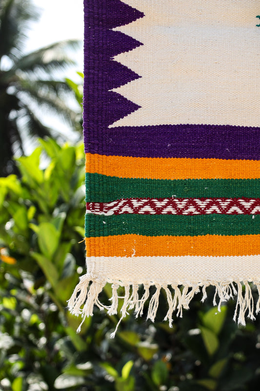 NAVAL - Purple and Turquoise (Mor) - 2 x 2 ft