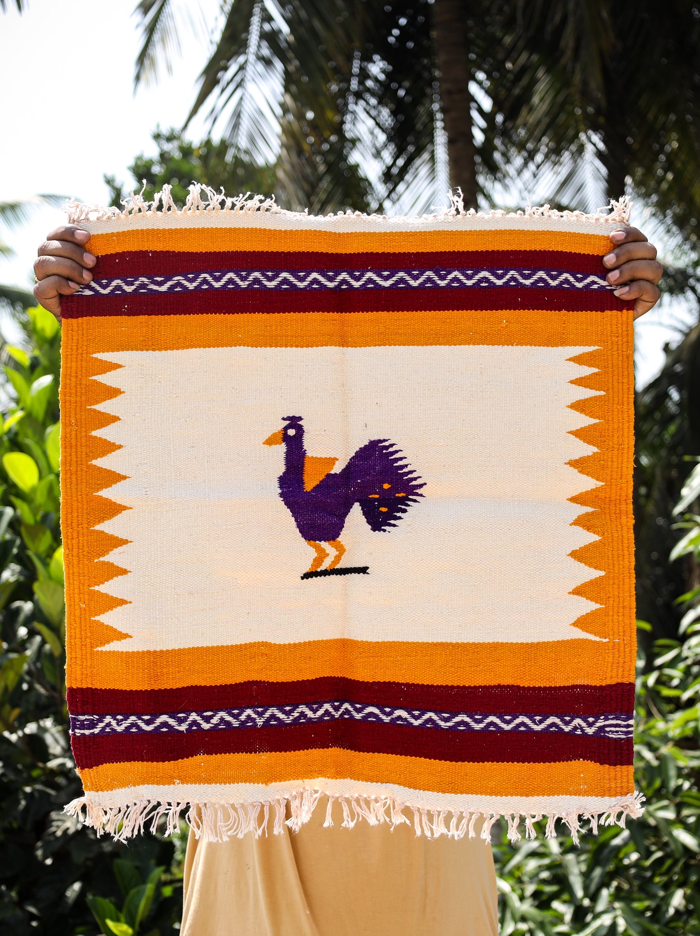 NAVAL - Yellow and Deep Purple (Mor) - 2 x 2 ft