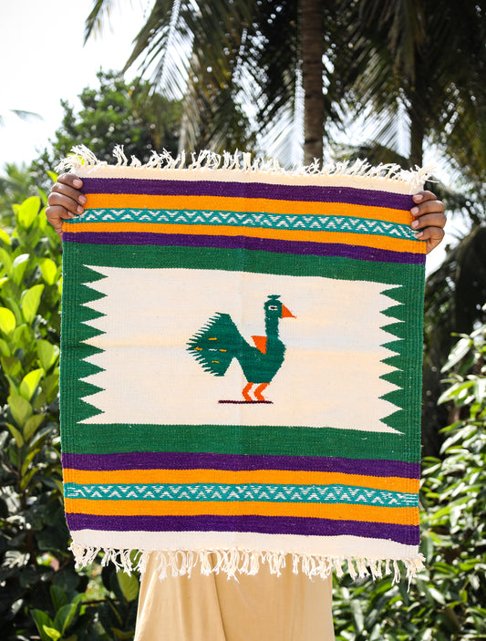 NAVAL - Green and Deep Purple (Mor) - 2 x 2 ft