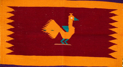 NAVAL - Deep Maroon and Yellow (Mor) - 2 x 2 ft