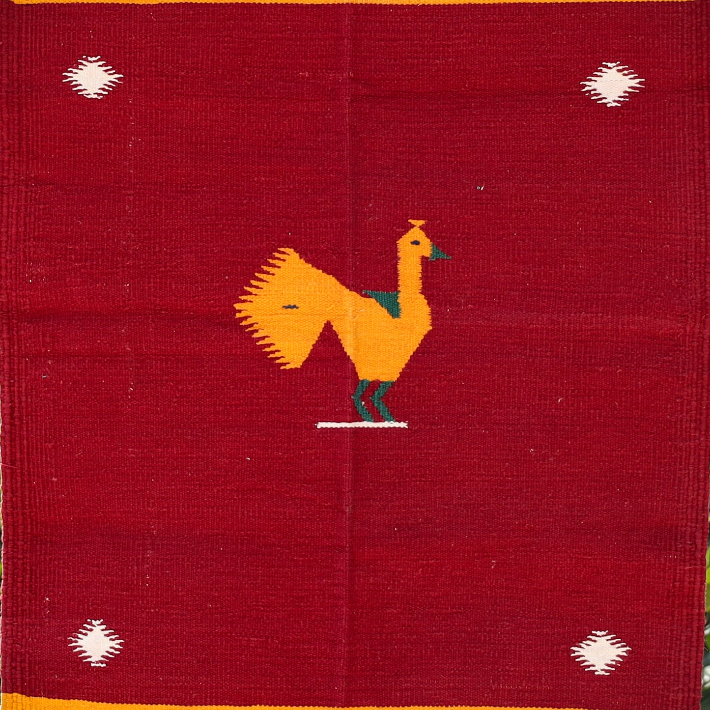 NAVAL - Wine Red and Marigold (Mor) - 2 x 4 ft