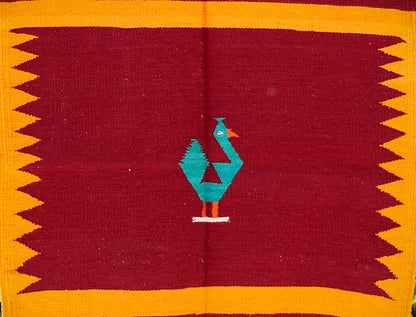 NAVAL - Crimson Maroon and Yellow (Mor) - 2 x 5 ft