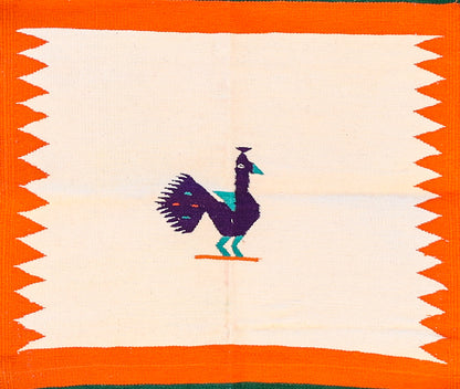 NAVAL - Tangerine Border and Indigo (Mor) - 2 x 5 ft
