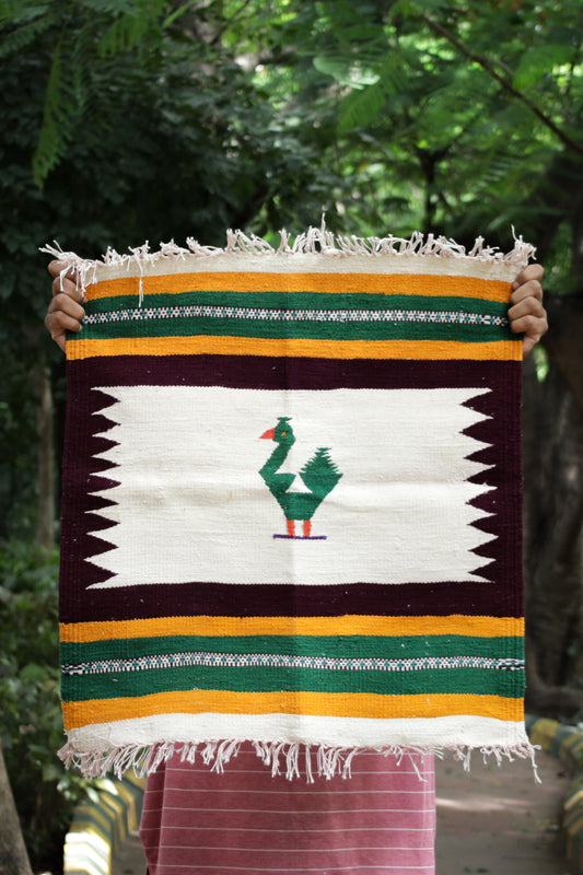 NAVAL - Cream and Jamun - 2 x 2 ft