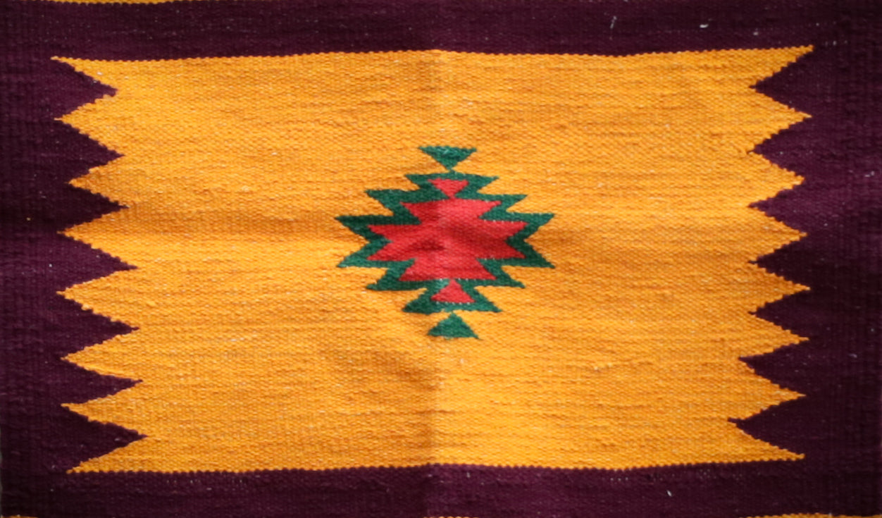GEOMETRIC - Red and Maroon - 1.5 x 1.5 ft