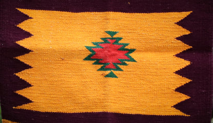 GEOMETRIC - Mustard Red and Green - 1.5 x 1.5 ft