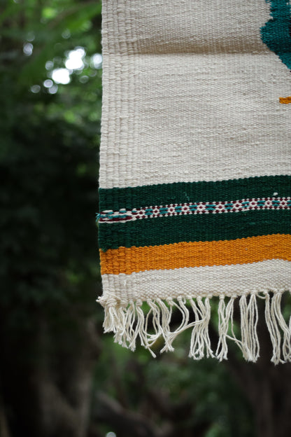 NAVAL - Cream and Green - 1.5 x 1.5 ft