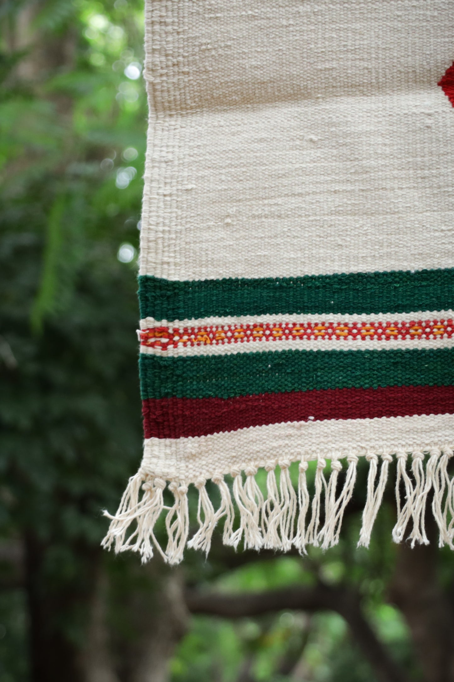 NAVAL - Deep Maroon and Orange - 1.5 x 1.5 ft