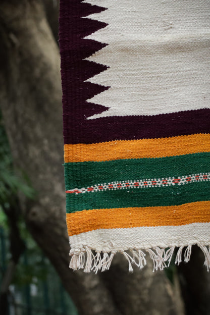 NAVAL - Maroon and Deep Green- 2 x 2 ft