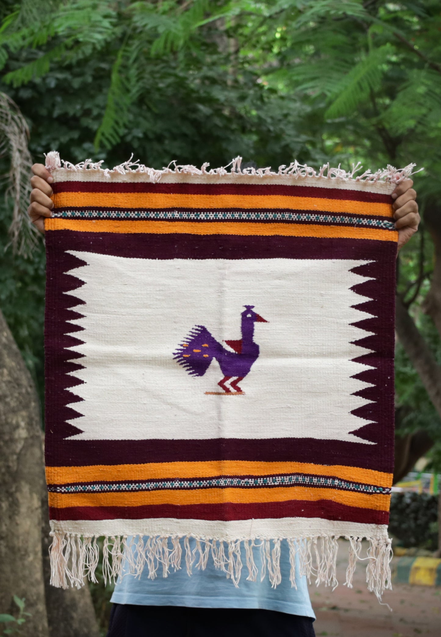 NAVAL - Purple and Deep Maroon - 2 x 2 ft