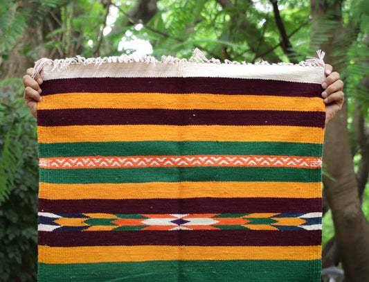 NAVAL -  Green and Jamun - 2 x 5 ft