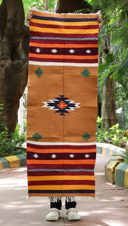 GEOMETRIC -Toasted Clay & Desert Ochre - 2 x 5 ft