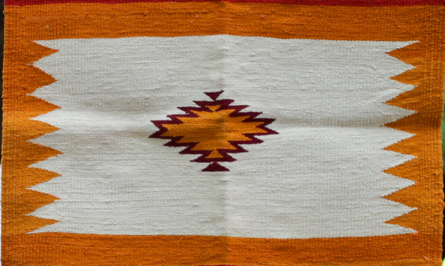 GEOMETRIC - Marigold & Indigo Blue - 2 x 2 ft