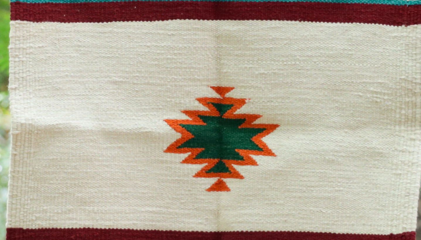 GEOMETRIC - Vintage Ivory & Spiced Wine 1.5 x 1.5 ft