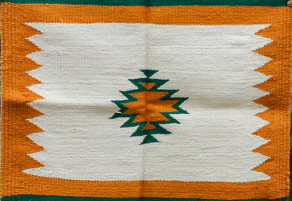 GEOMETRIC - Marigold Amber & Emerald Green 1.5 x 1.5 ft