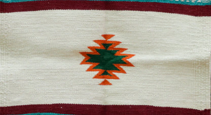 GEOMETRIC - Vintage Ivory & Crimson Wine 1.5 x 1.5 ft