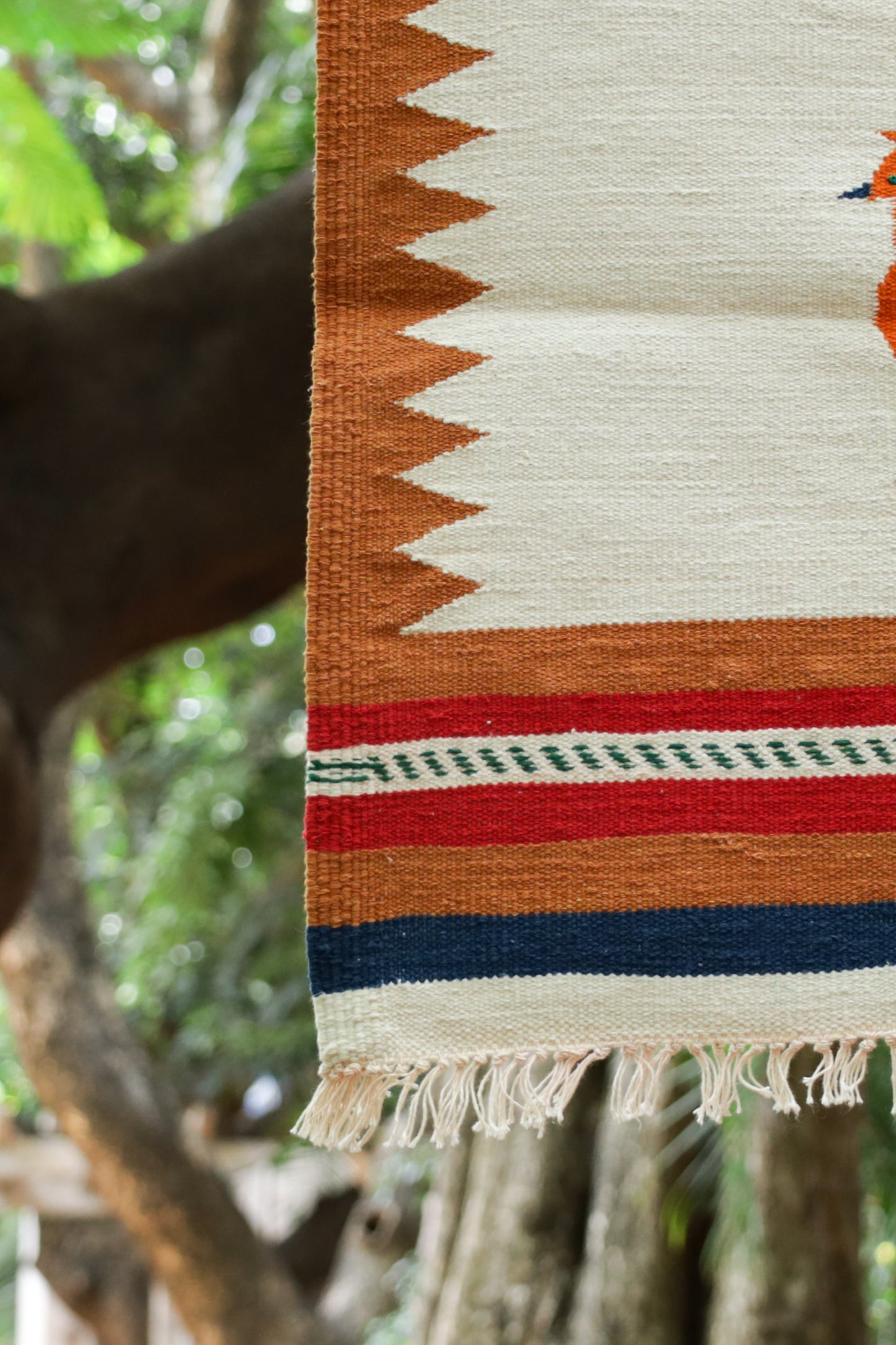 NAVAL - Raw Ecru & Tangy Apricot - 2 x 2 ft