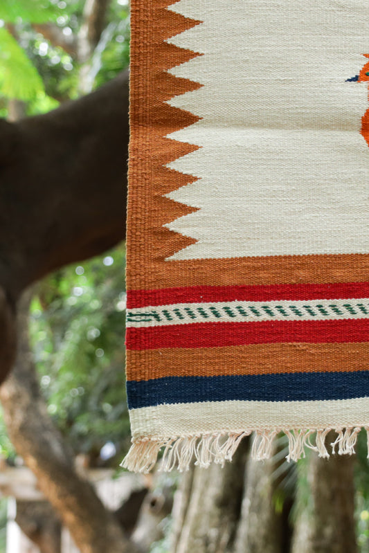 NAVAL - Raw Ecru & Tangy Apricot - 2 x 2 ft