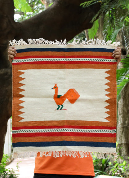 NAVAL - Raw Ecru & Tangy Apricot - 2 x 2 ft
