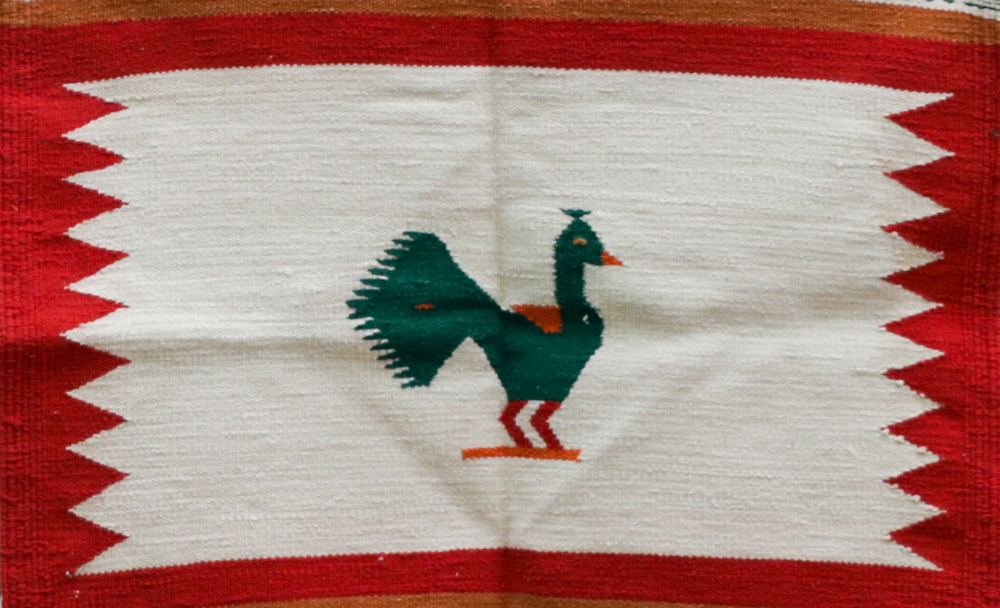NAVAL - Poppy Vermilion & Pine - 2 x 2 ft
