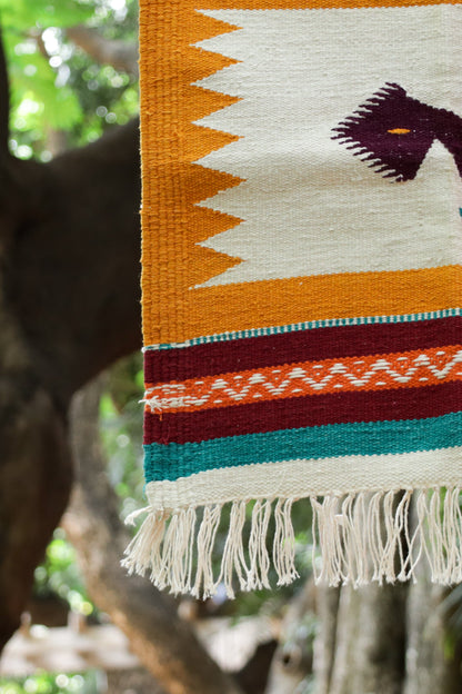 NAVAL - Marigold Ochre & Royal Plum 1.5 x 1.5 ft