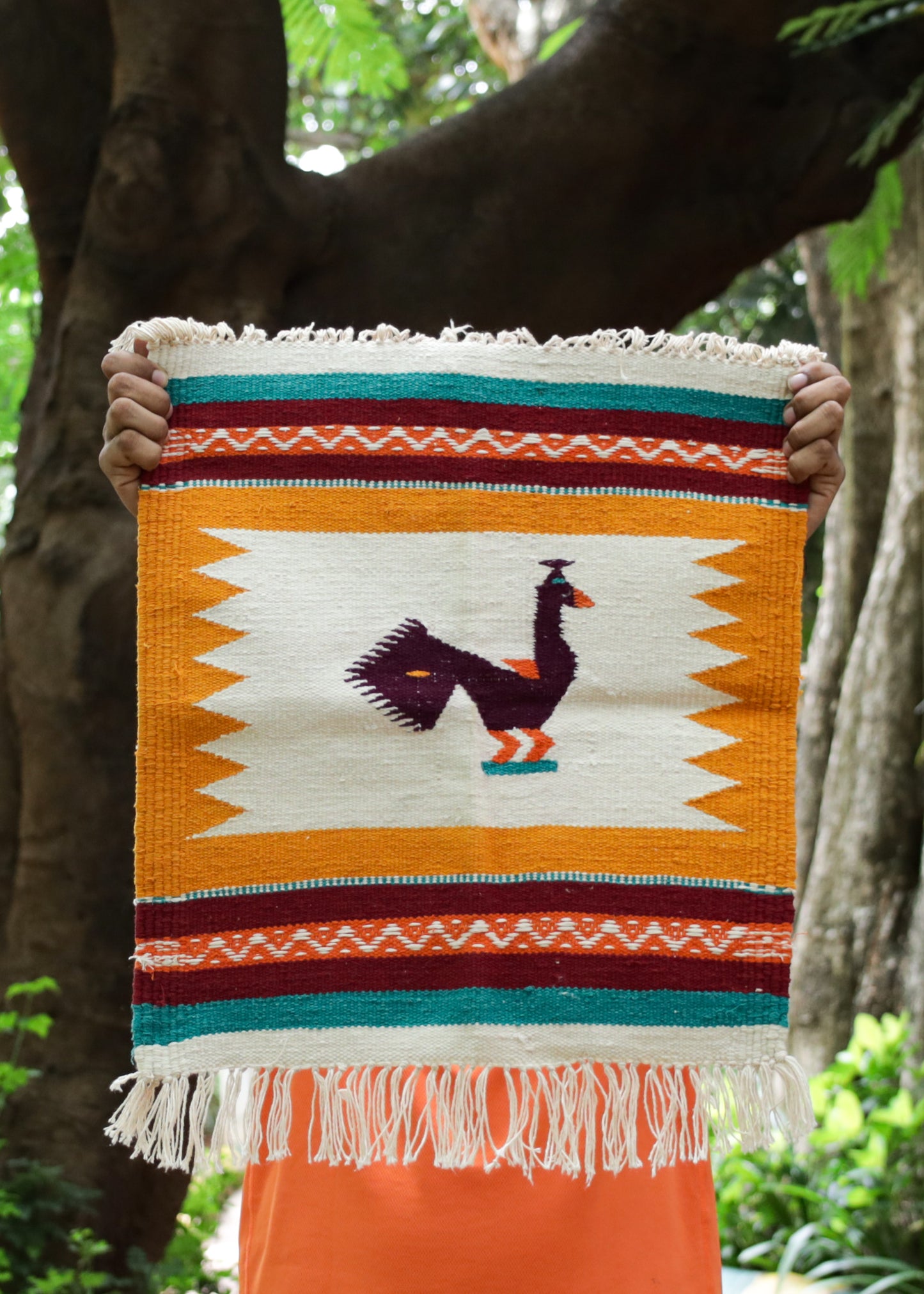 NAVAL - Marigold Ochre & Royal Plum 1.5 x 1.5 ft