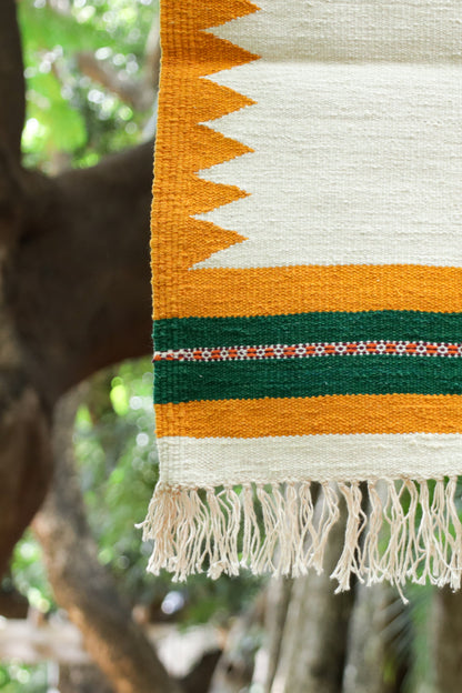 NAVAL - Mango Ochre & Forest Emerald - 2 x 2 ft