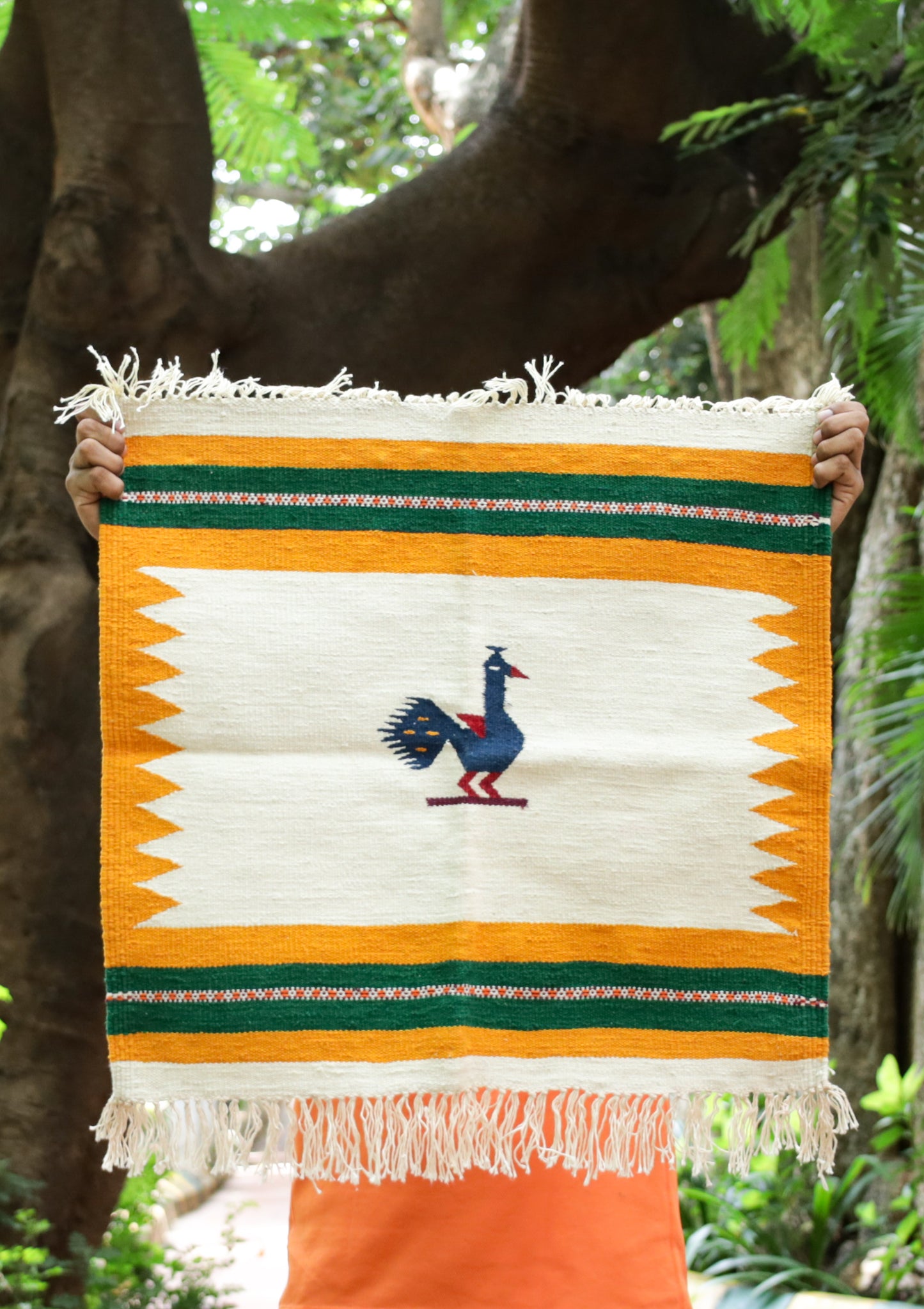 NAVAL - Mango Ochre & Forest Emerald - 2 x 2 ft