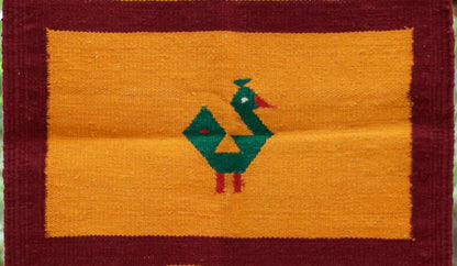 NAVAL - Warm Amber & Wine Maroon 1.5 x 1.5 ft