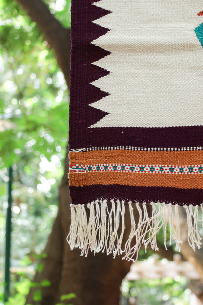 NAVAL - Deep Plum & Ochre Brown 1.5 x 1.5 ft