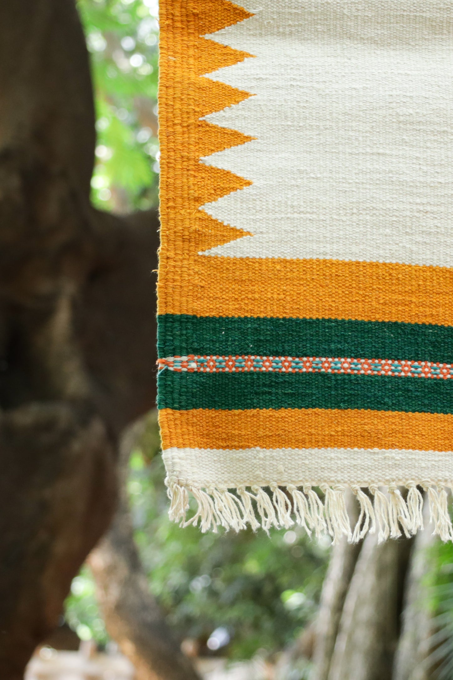 NAVAL - Tangerine Poppy & Cypress Green - 2 x 2 ft