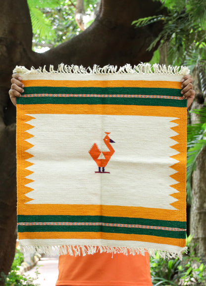 NAVAL - Tangerine Poppy & Cypress Green - 2 x 2 ft